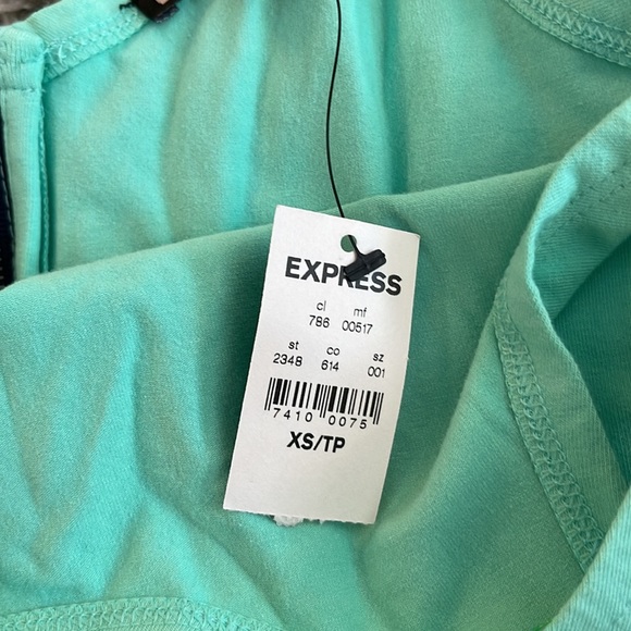 Express Mint Green Mini Skater Dress - Picture 4 of 4